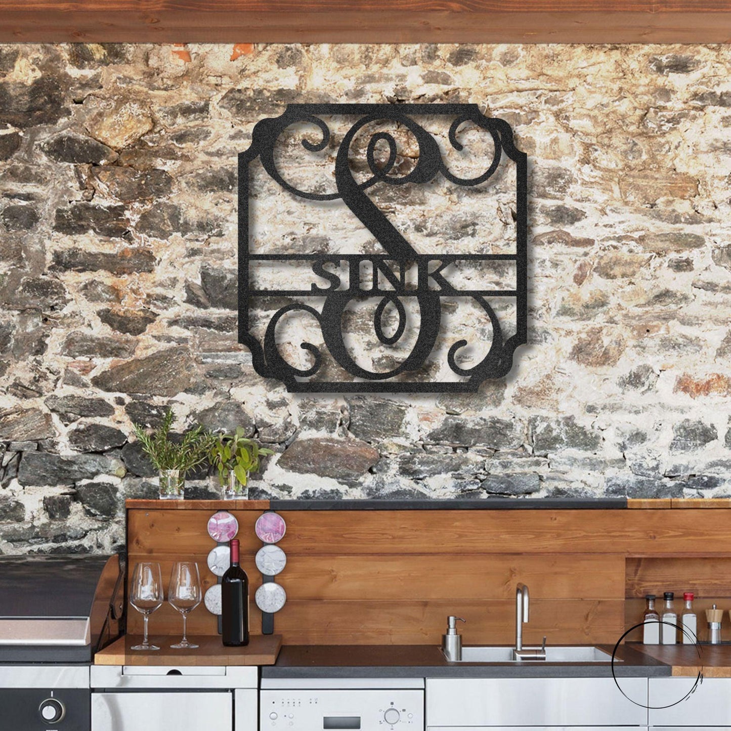 Personalized Monogram Metal Wall Sign: A Statement of Elegance & Identity - Mallard Moon Gift Shop