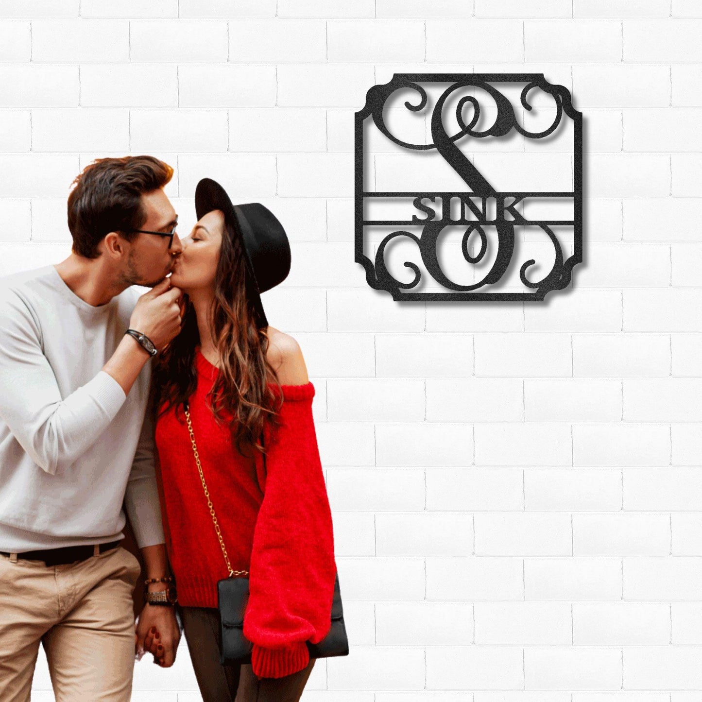 Personalized Monogram Metal Wall Sign: A Statement of Elegance & Identity - Mallard Moon Gift Shop