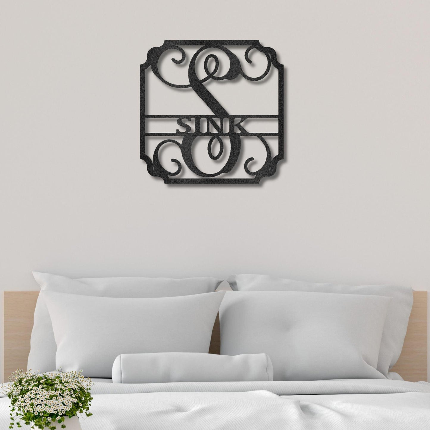 Personalized Monogram Metal Wall Sign: A Statement of Elegance & Identity - Mallard Moon Gift Shop