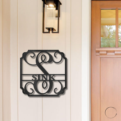 Personalized Monogram Metal Wall Sign: A Statement of Elegance & Identity - Mallard Moon Gift Shop