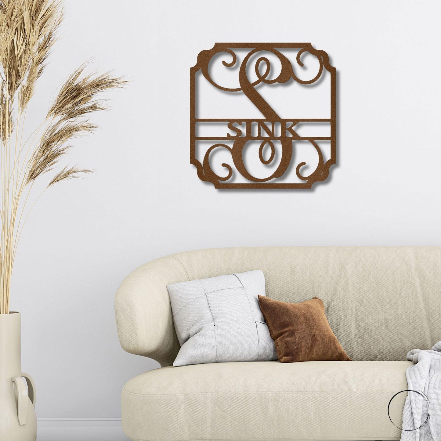 Personalized Monogram Metal Wall Sign: A Statement of Elegance & Identity - Mallard Moon Gift Shop