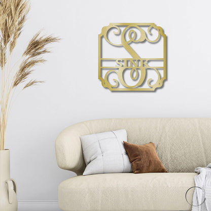 Personalized Monogram Metal Wall Sign: A Statement of Elegance & Identity - Mallard Moon Gift Shop