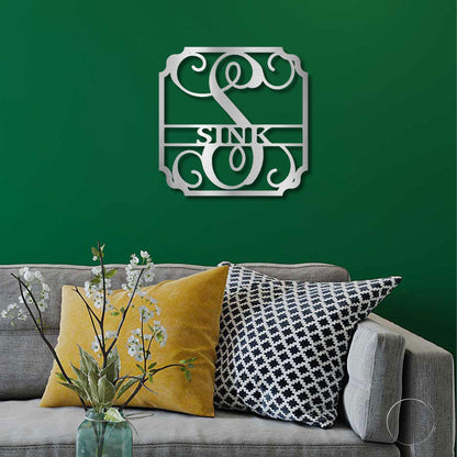 Personalized Monogram Metal Wall Sign: A Statement of Elegance & Identity - Mallard Moon Gift Shop