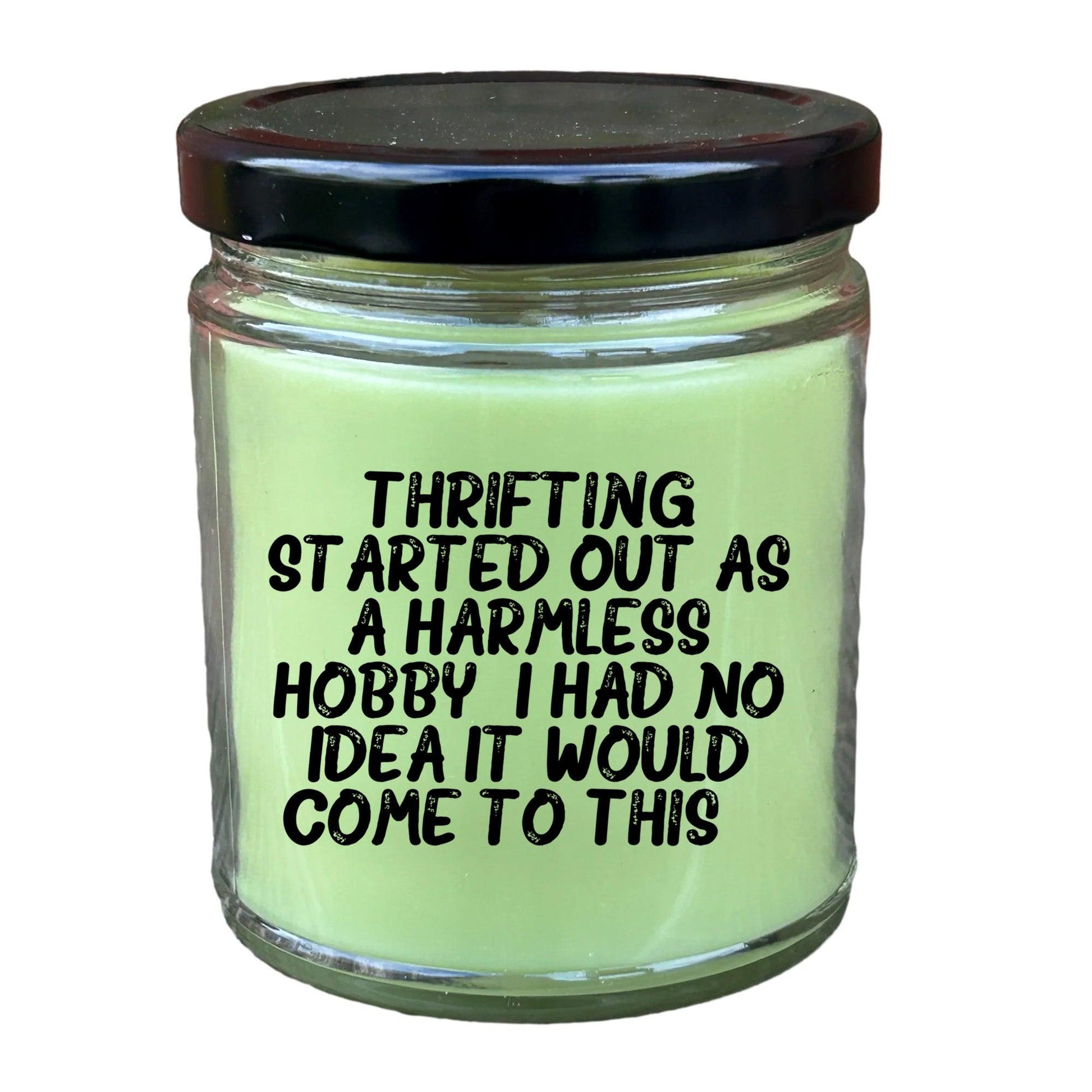 Thrifting Delight, Gifts for Friends, Thrifting Enthusiasts, Birthday, Holidays, Special Occasions, Quote Inspired Scented Soy Candle - Mallard Moon Gift Shop