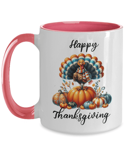 Happy Thanksgiving Ceramic Mug – Perfect for Holiday Cheer! - Mallard Moon Gift Shop