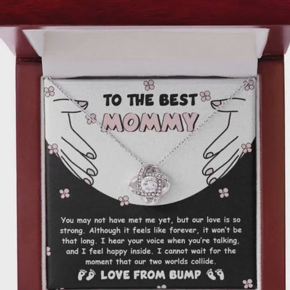 To the Best Mommy To Be Our Love Is Strong - Love Knot Necklace by@Outfy