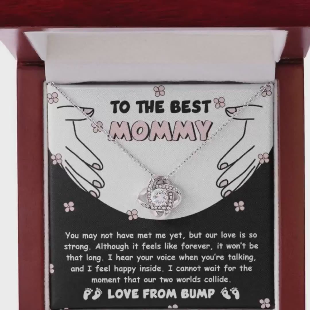 To the Best Mommy To Be Our Love Is Strong - Love Knot Necklace by@Outfy