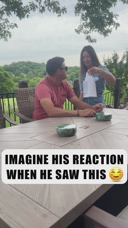 Gift for Husband, Boyfriend, or Soulmate - Cuban Chain Necklace with Funny 'To My Man' Message Card