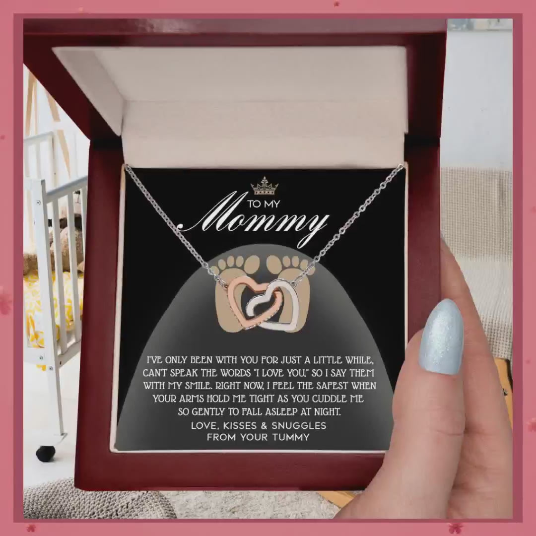 To my Mommy - I Say I Love You with my Smile Interlocking Hearts Necklace by@Outfy