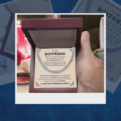 Gift for Boyfriend I Promise to Always Love You Chain Link Necklace with Message Card by@Outfy