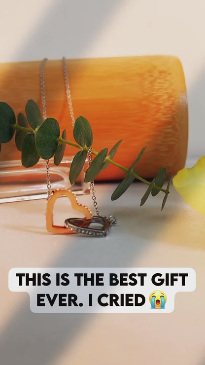 To My Wonderful Daughter - Interlocking Hearts Necklace – Inspirational Gift for Strength & Confidence