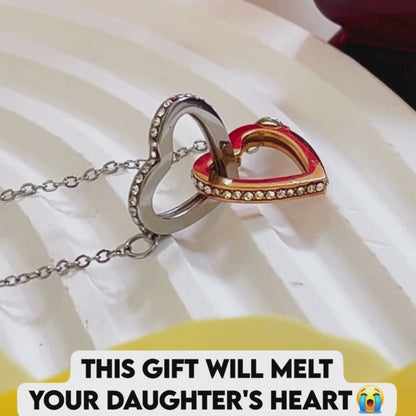 To My Beautiful Daughter - Your Heart Shines Brighter Than Any Star - Interlocking Hearts Necklace