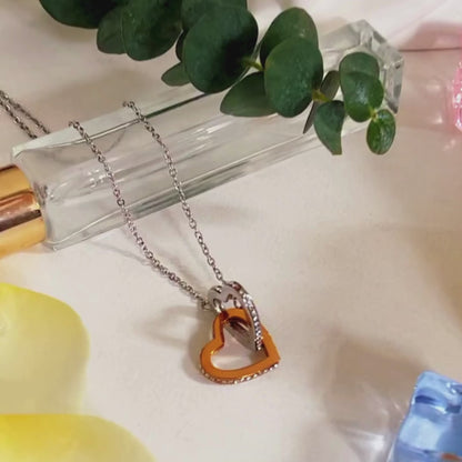 To My Precious Daughter - You Are My Greatest Blessing - Interlocking Hearts Necklace: