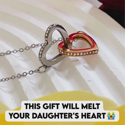 To My Daughter - Always in My Heart Interlocking Hearts Necklace