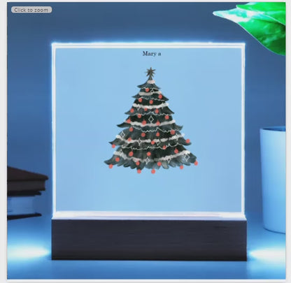 Personalized LED Acrylic Plaque – Romantic or Holiday Gift with Custom Name and Sentiment | Multiple Designs & Light Base Options