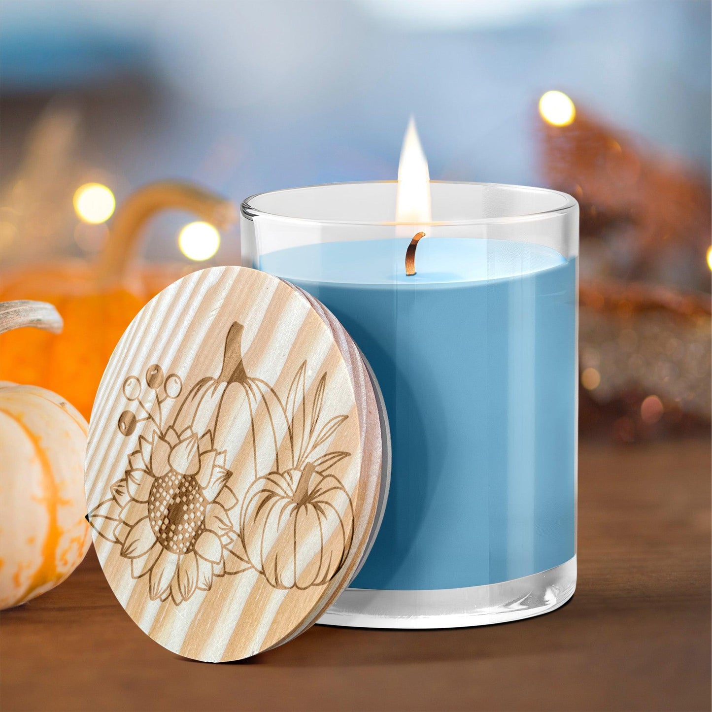 Pumpkin and Spice Engraved Lid Soy Scented Candle - Mallard Moon Gift Shop