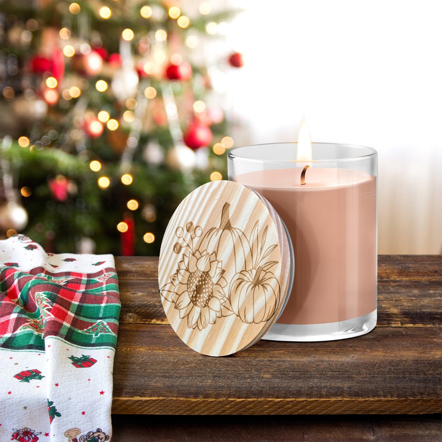 Pumpkin and Spice Engraved Lid Soy Scented Candle - Mallard Moon Gift Shop