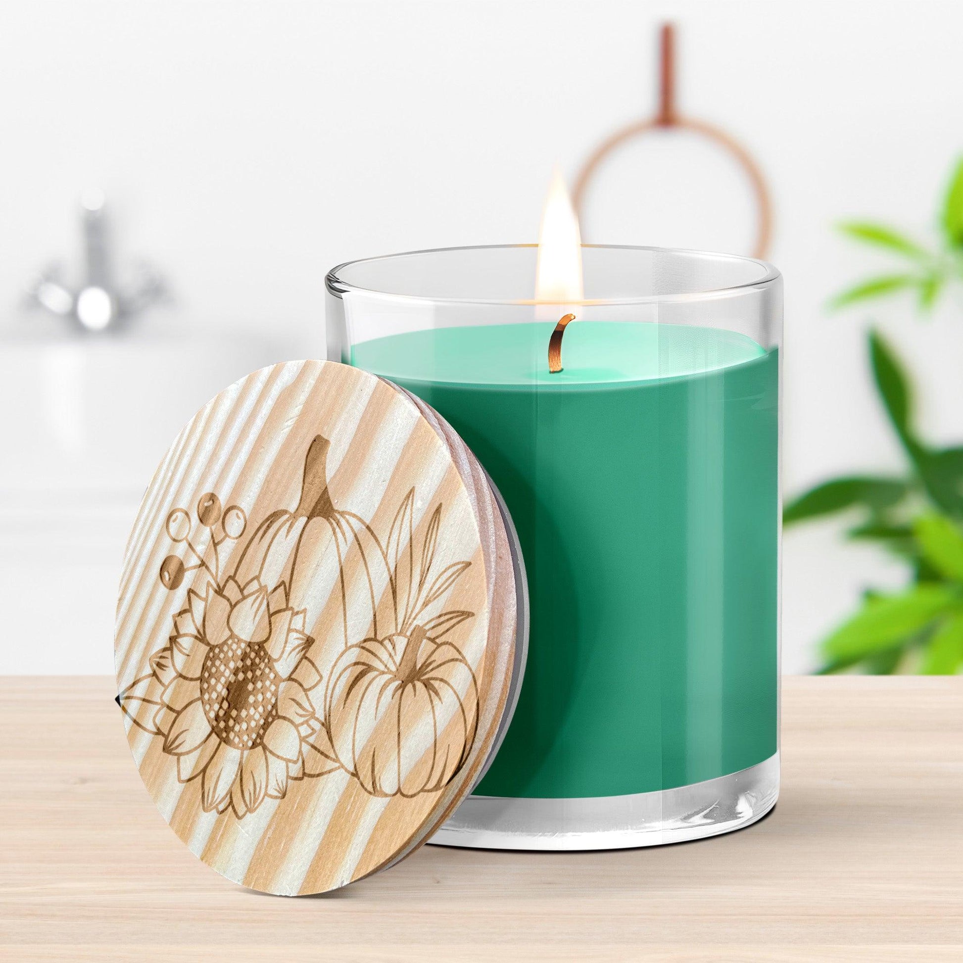 Pumpkin and Spice Engraved Lid Soy Scented Candle - Mallard Moon Gift Shop