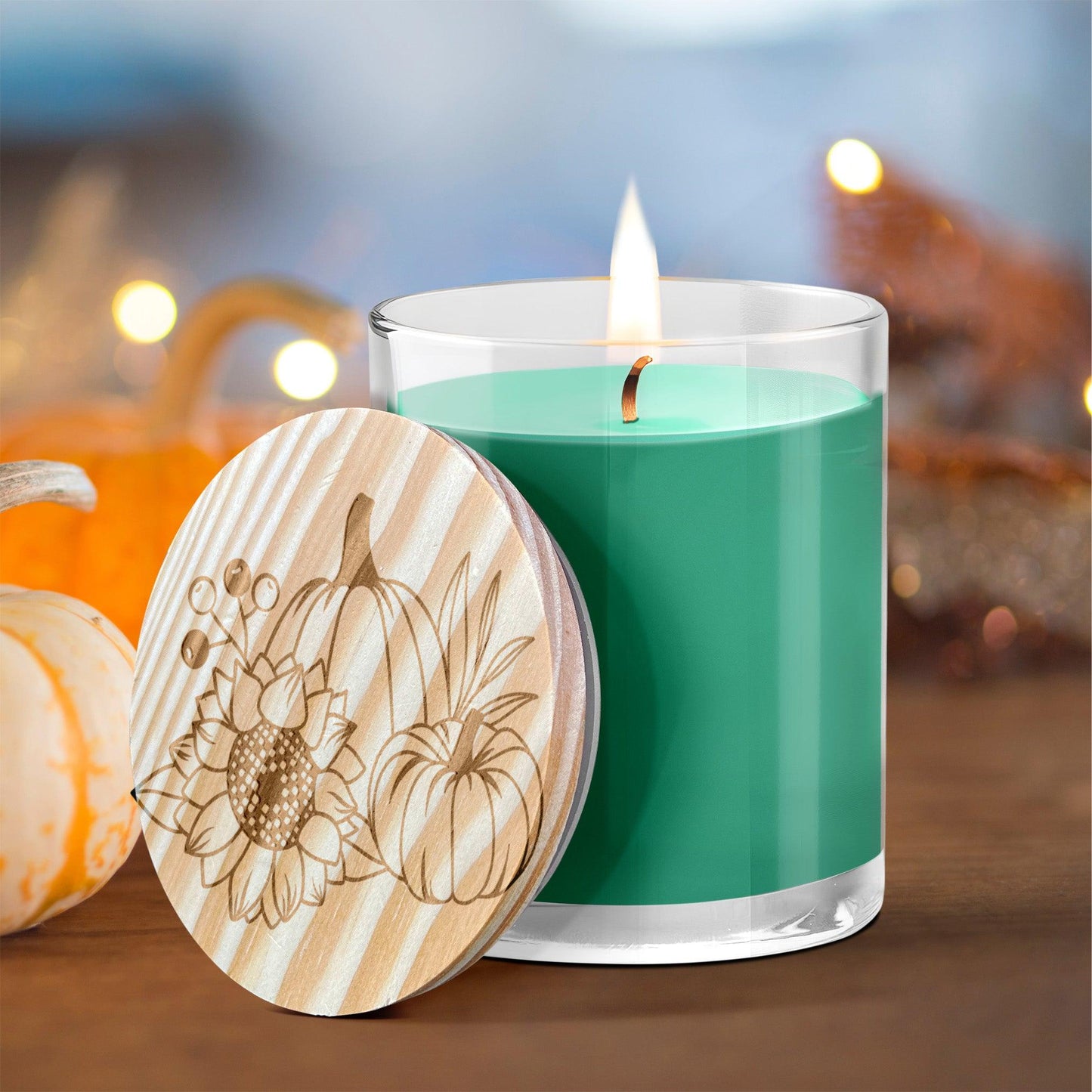 Pumpkin and Spice Engraved Lid Soy Scented Candle - Mallard Moon Gift Shop