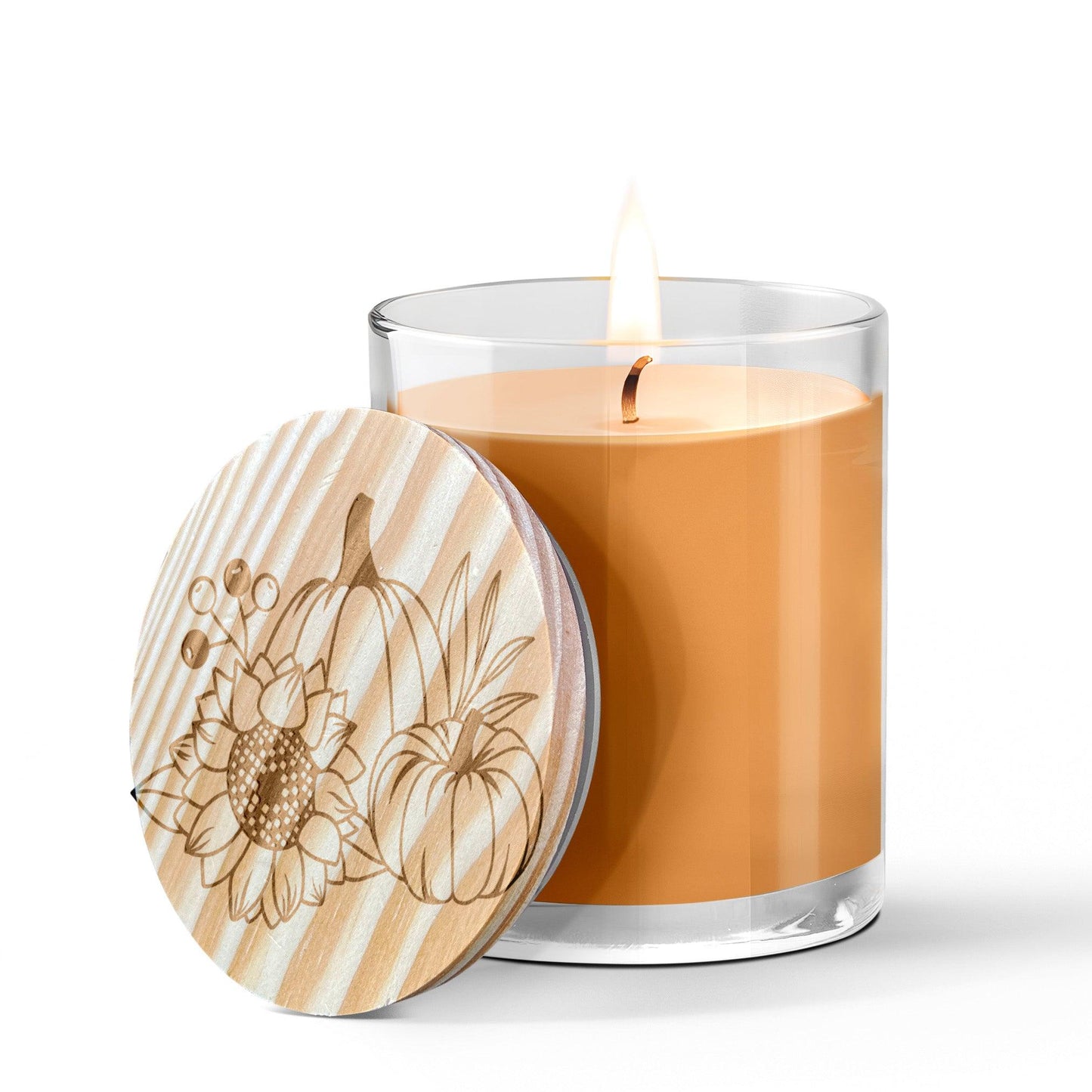 Pumpkin and Spice Engraved Lid Soy Scented Candle - Mallard Moon Gift Shop