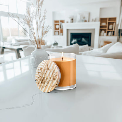 Pumpkin and Spice Engraved Lid Soy Scented Candle - Mallard Moon Gift Shop