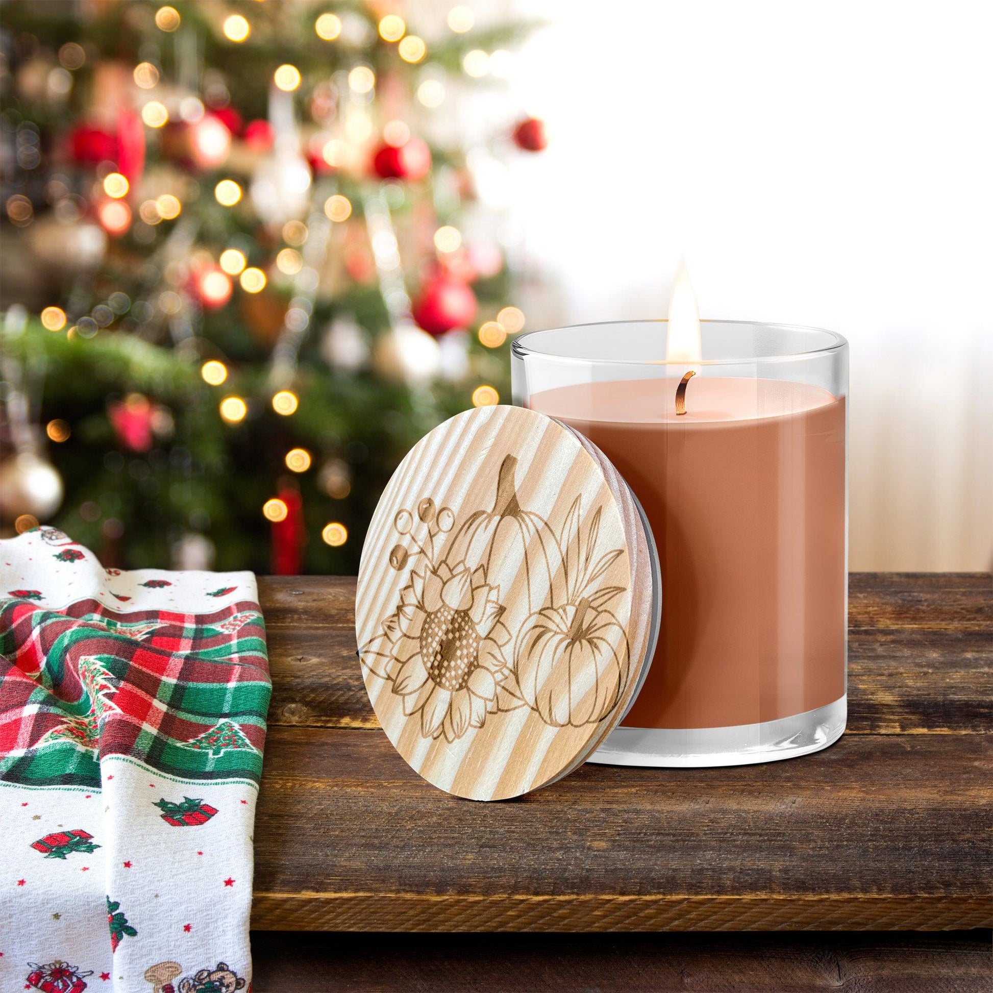 Pumpkin and Spice Engraved Lid Soy Scented Candle - Mallard Moon Gift Shop