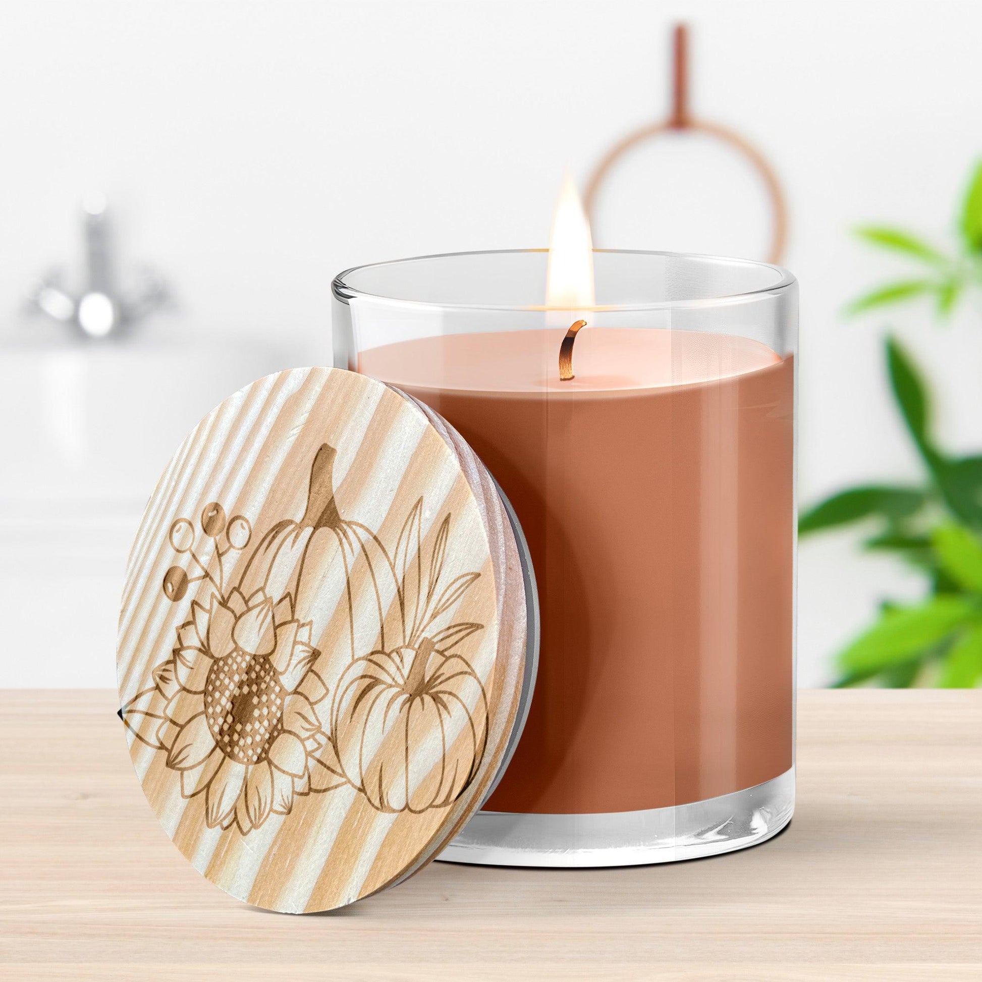 Pumpkin and Spice Engraved Lid Soy Scented Candle - Mallard Moon Gift Shop