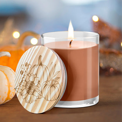 Pumpkin and Spice Engraved Lid Soy Scented Candle - Mallard Moon Gift Shop
