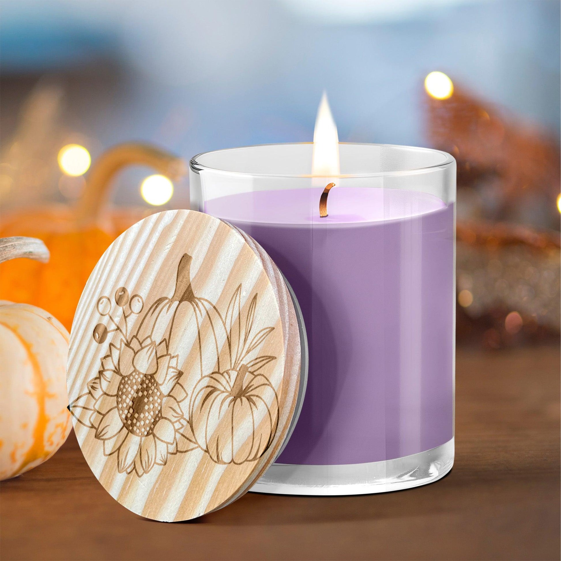 Pumpkin and Spice Engraved Lid Soy Scented Candle - Mallard Moon Gift Shop