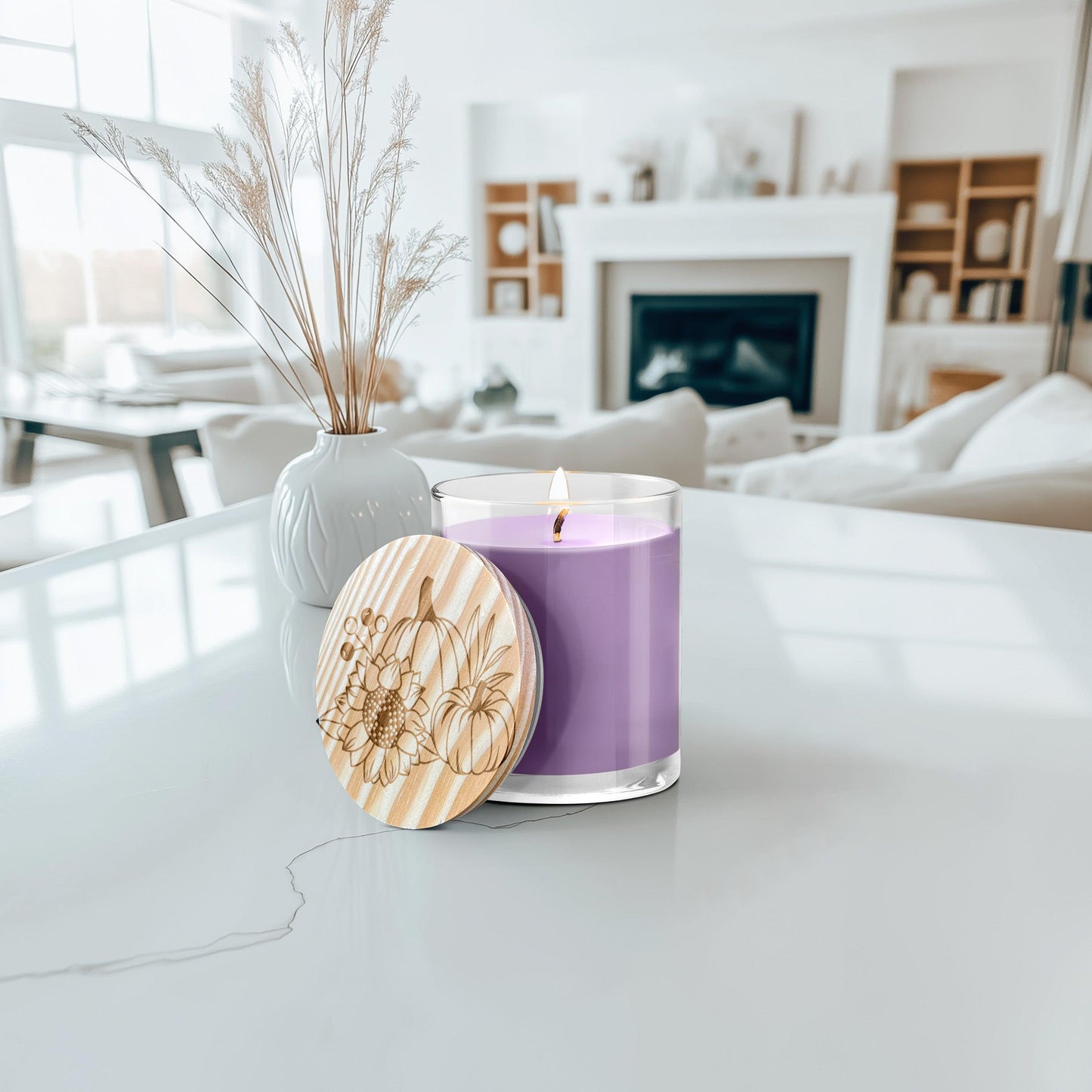 Pumpkin and Spice Engraved Lid Soy Scented Candle - Mallard Moon Gift Shop