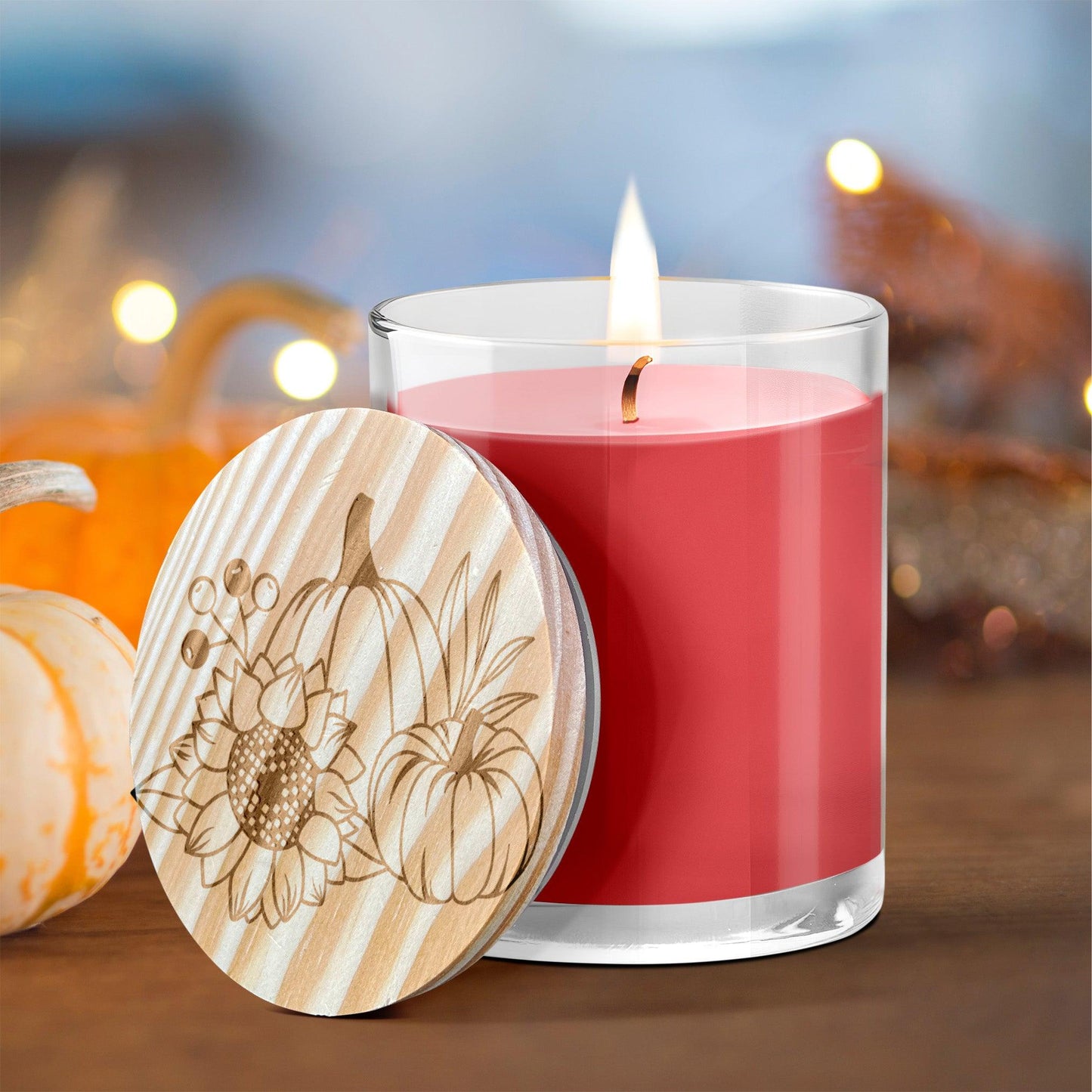 Pumpkin and Spice Engraved Lid Soy Scented Candle - Mallard Moon Gift Shop