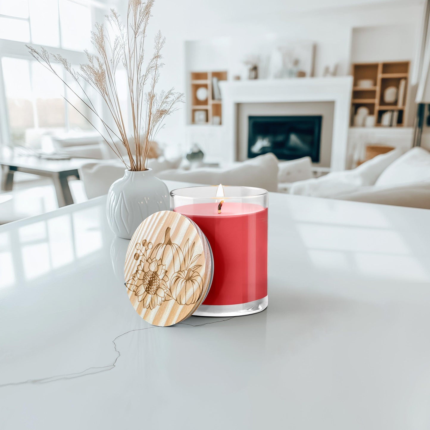 Pumpkin and Spice Engraved Lid Soy Scented Candle - Mallard Moon Gift Shop