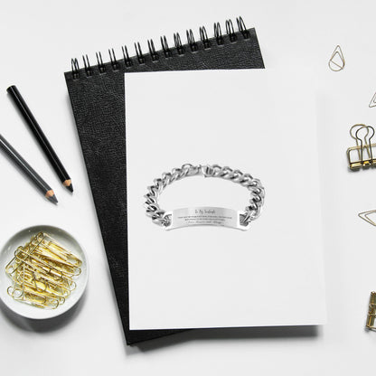 Romantic Soulmate Engraved Cuban Chain Stainless Steel Bracelet - I Want to be Your Last Everything - Birthday, Christmas Holiday, Valentine Gifts - Mallard Moon Gift Shop