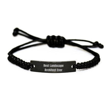 Best Landscape Architect Ever Funny Graduation Gifts for Men from Friends Rope Bracelet - Image 1