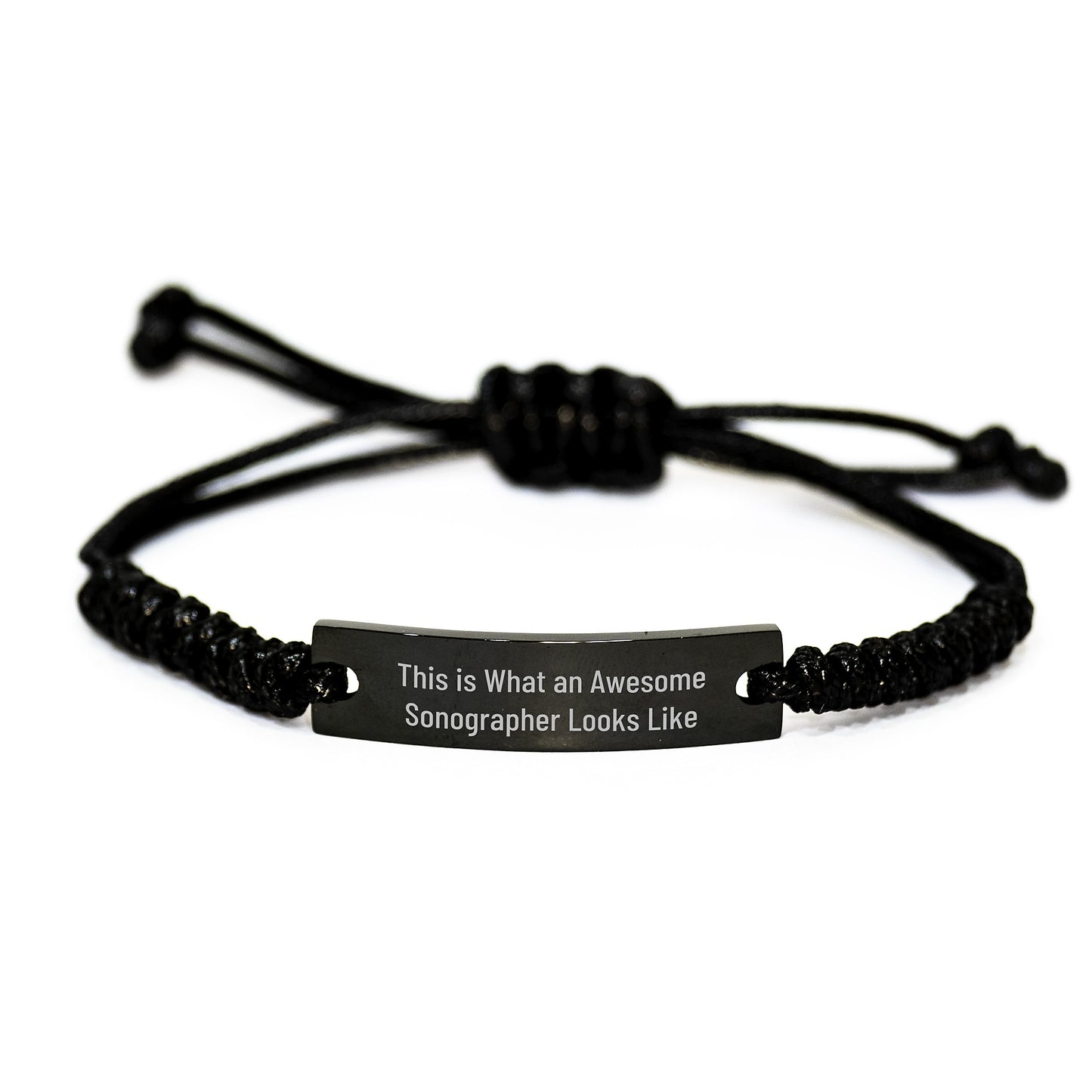 Inspirational Sonographer Gifts from Friends, Unique Rope Bracelet for Sonographer Graduation, 'This Is What An Awesome Sonographer Looks Like' Quote, Gifts for Men or Women - Image 1