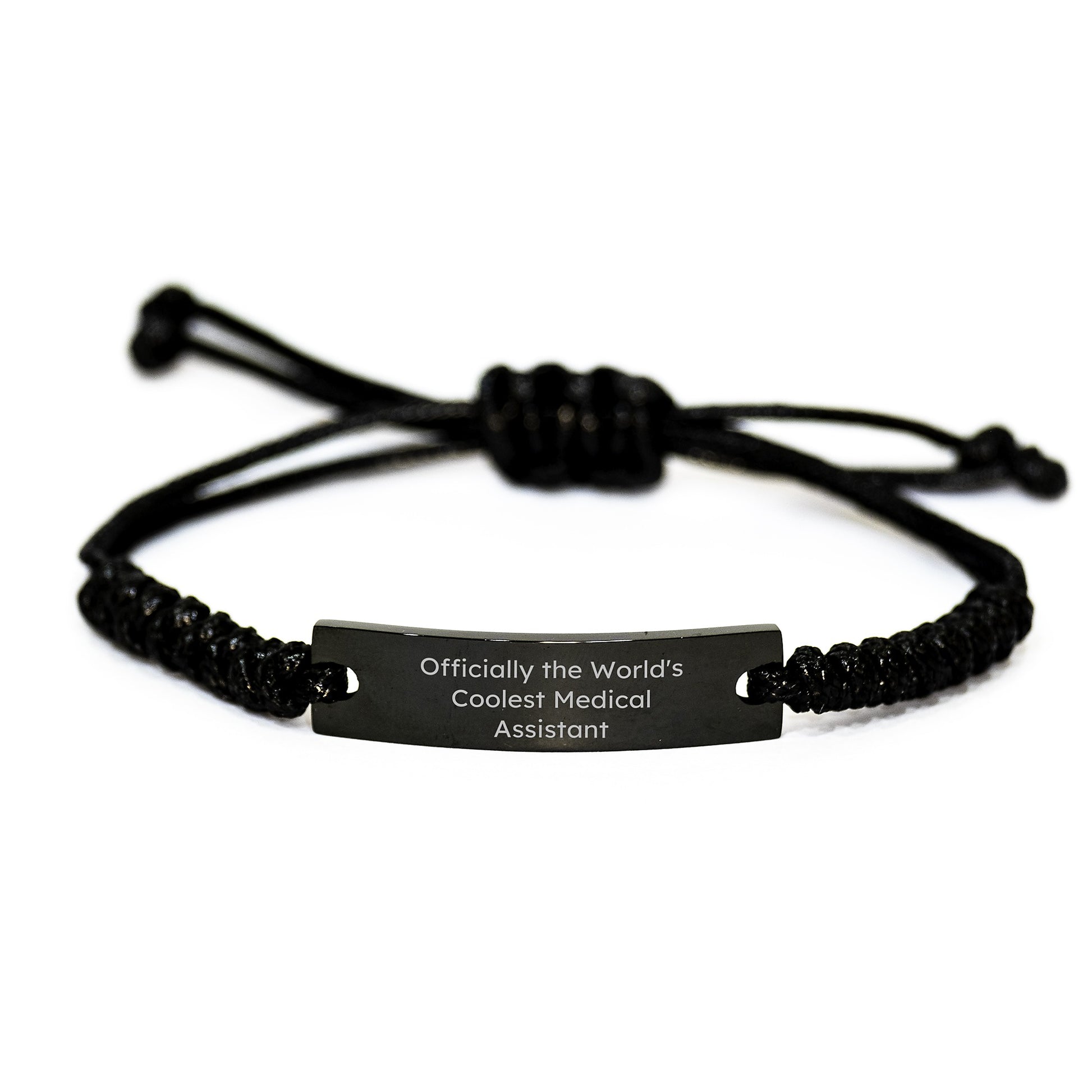 Medical Assistant Gifts, 'Officially The World's Coolest Medical Assistant' Rope Bracelet, Gifts from Family, Gifts for Medical Assistant Graduation Unique - Image 1