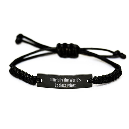 Funny Priest Rope Bracelet, Officially The World's Coolest Priest Gifts for Men, Christmas Unique Rope Jewelry, Rope Bracelet for Priest, Priest Rope Accessories Gifts - Image 1