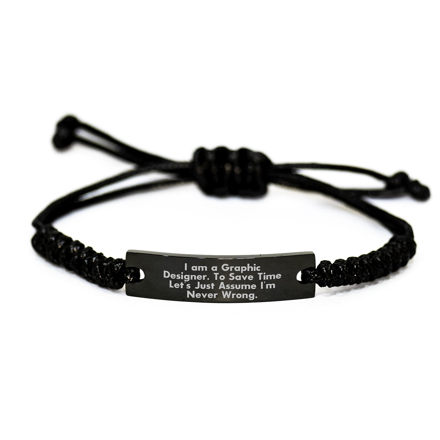 Funny Graphic Designer Gifts from Friends, Unique Rope Bracelets for Men and Women, I Am A Graphic Designer Rope Bracelet, Christmas Unique Gifts for Graphic Designer - Image 1