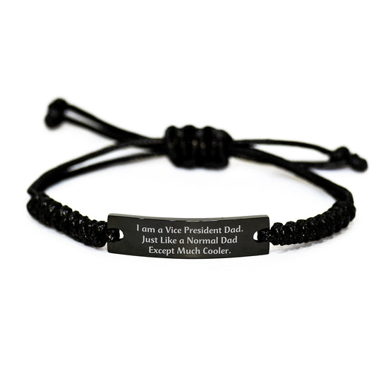 Funny Vice President Dad Rope Bracelet, Gifts from Dad to Vice President, Christmas Unique Gifts for Vice President Dad - Image 1
