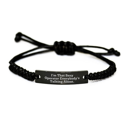 Sexy Operator Rope Bracelet, Funny Christmas Unique Gifts for Operators from Friends, Men, Women - Image 1