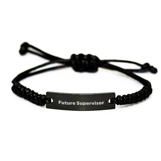 Funny Future Supervisor Rope Bracelet Gifts from Friends, Christmas Unique Gifts for Men, Funny Rope Bracelet, Supervisor Gifts for Men - Image 1