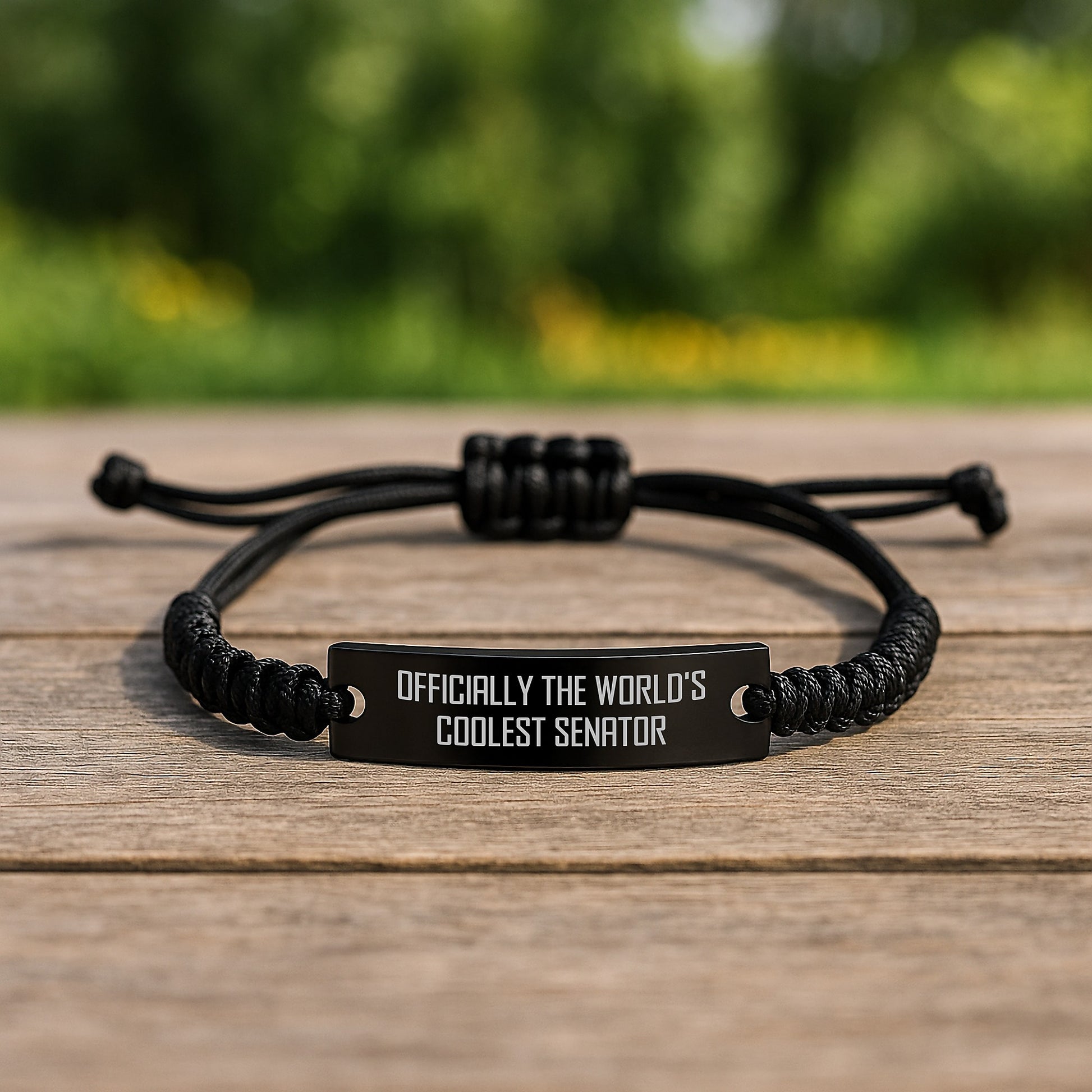 Unique Senator Rope Bracelet Gifts for Men Gifts from Family - 'Officially The World's Coolest Senator' Funny Quote Rope Bracelet Christmas Unique Gifts - Image 2
