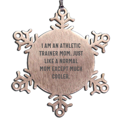 Funny Athletic Trainer Mom Gifts from Friends, Unique Snowflake Ornament for Men, Women, Coworkers, Family, Unique Christmas Unique Gifts for Athletic Trainer Mom, Funny Athletic Trainer Mom Quote
