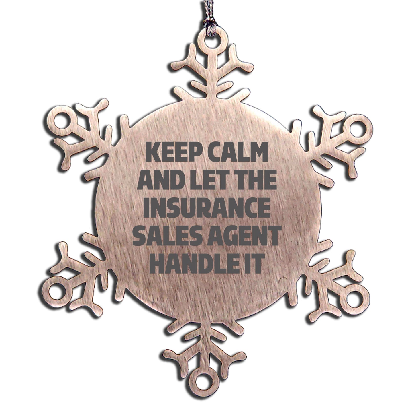Funny Insurance Sales Agent Snowflake Ornament Gifts from Friends and Family for Christmas Unique Presents