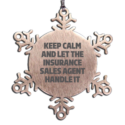 Funny Insurance Sales Agent Snowflake Ornament Gifts from Friends and Family for Christmas Unique Presents