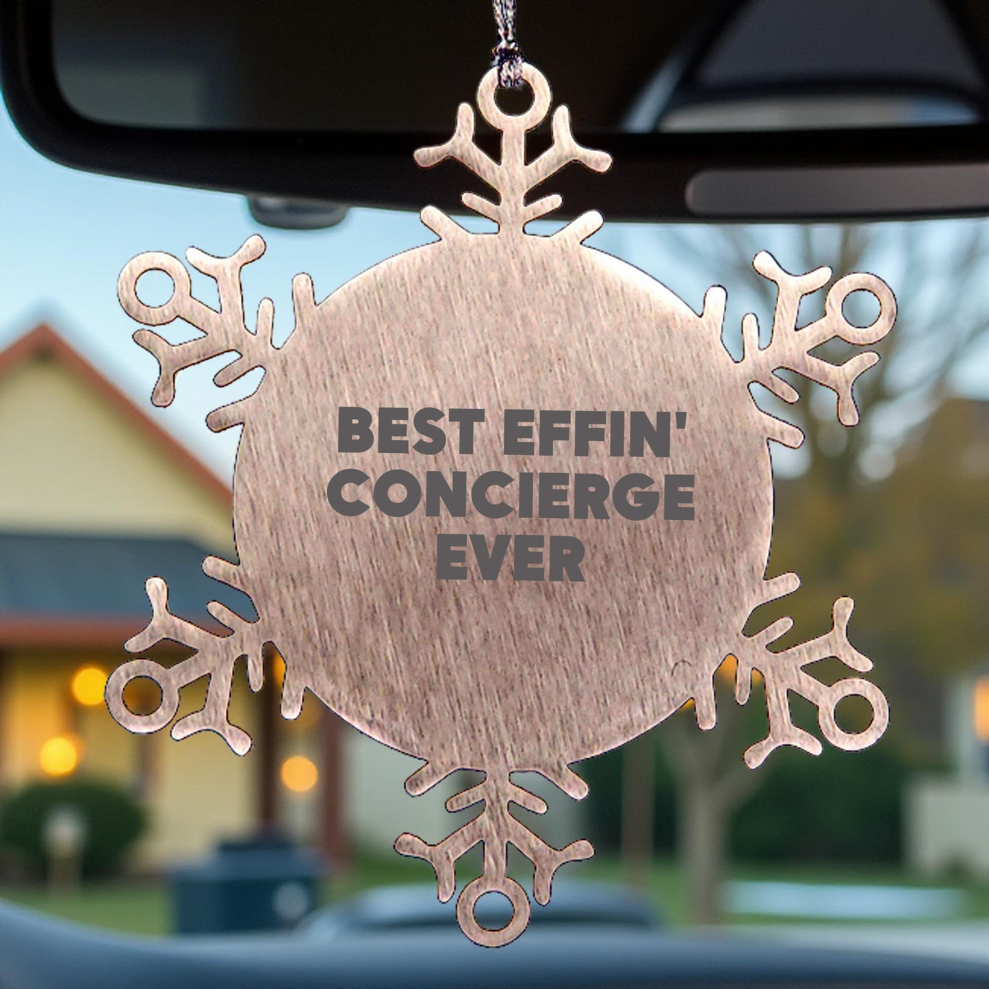 Funny Concierge Gifts, Christmas Unique Snowflake Ornaments for Men, Women, Friends, and Family from the Best Effin' Concierge Ever