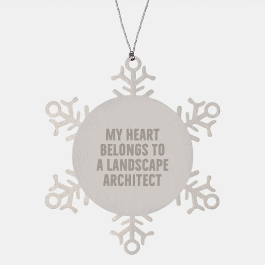 Funny Landscape Architect Snowflake Ornament Gifts from Men Friends Family for Christmas Unique Presents - Image 1