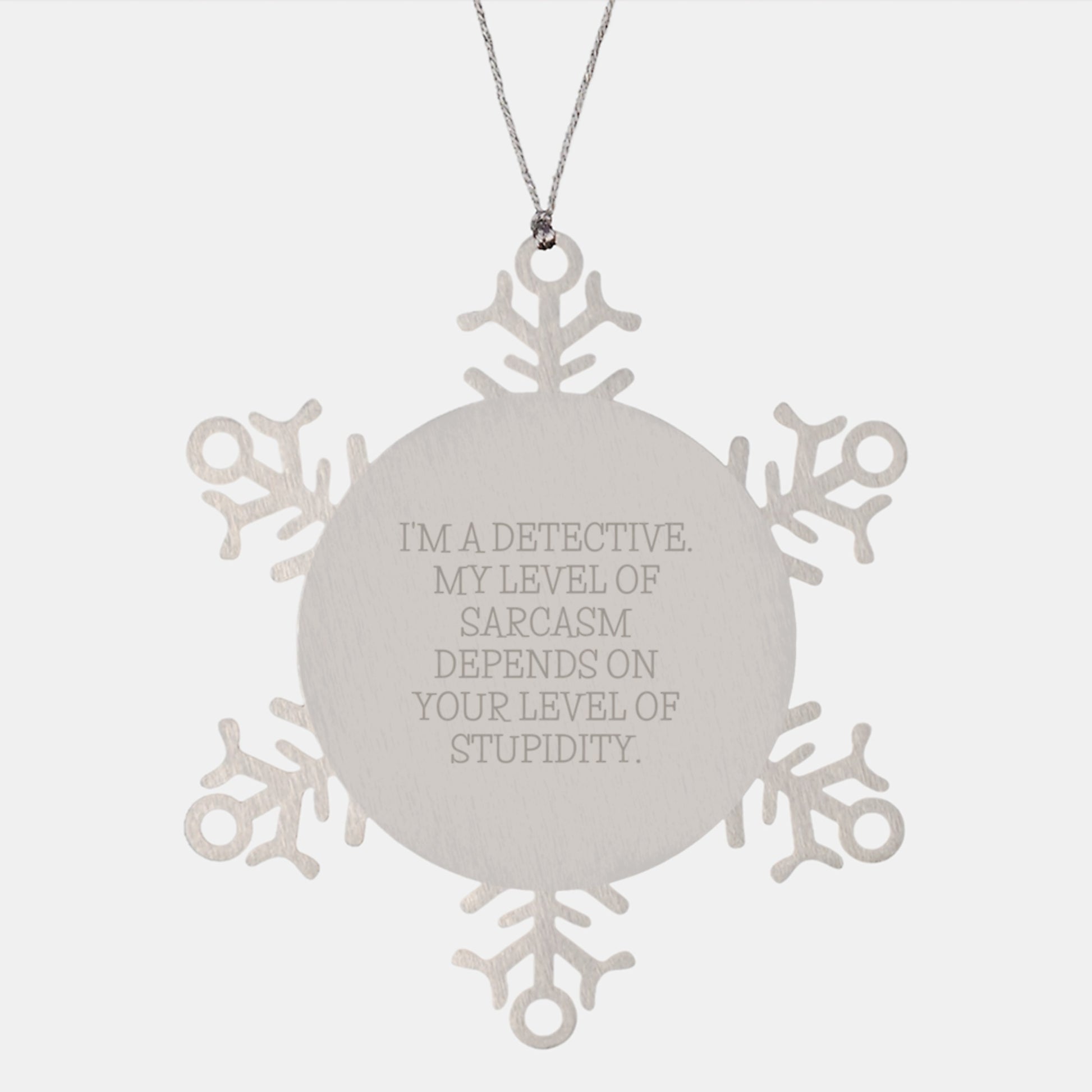Funny Detective Snowflake Ornament Gifts from Friends and Family for Christmas Unique - Image 1