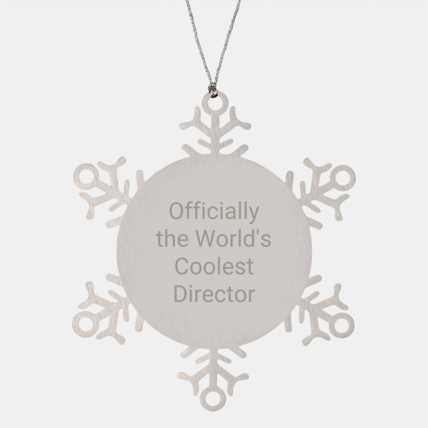 Funny Director Snowflake Ornament Gifts from Friends to Men, 'Officially The World's Coolest Director' Christmas Unique Gifts - Image 1