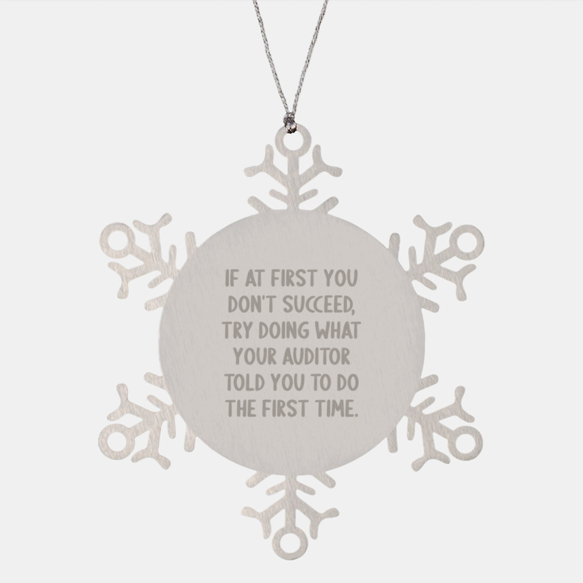 Funny Auditor Gifts from Men, Gifts for Auditor, Snowflake Ornament, Christmas Unique - Image 1